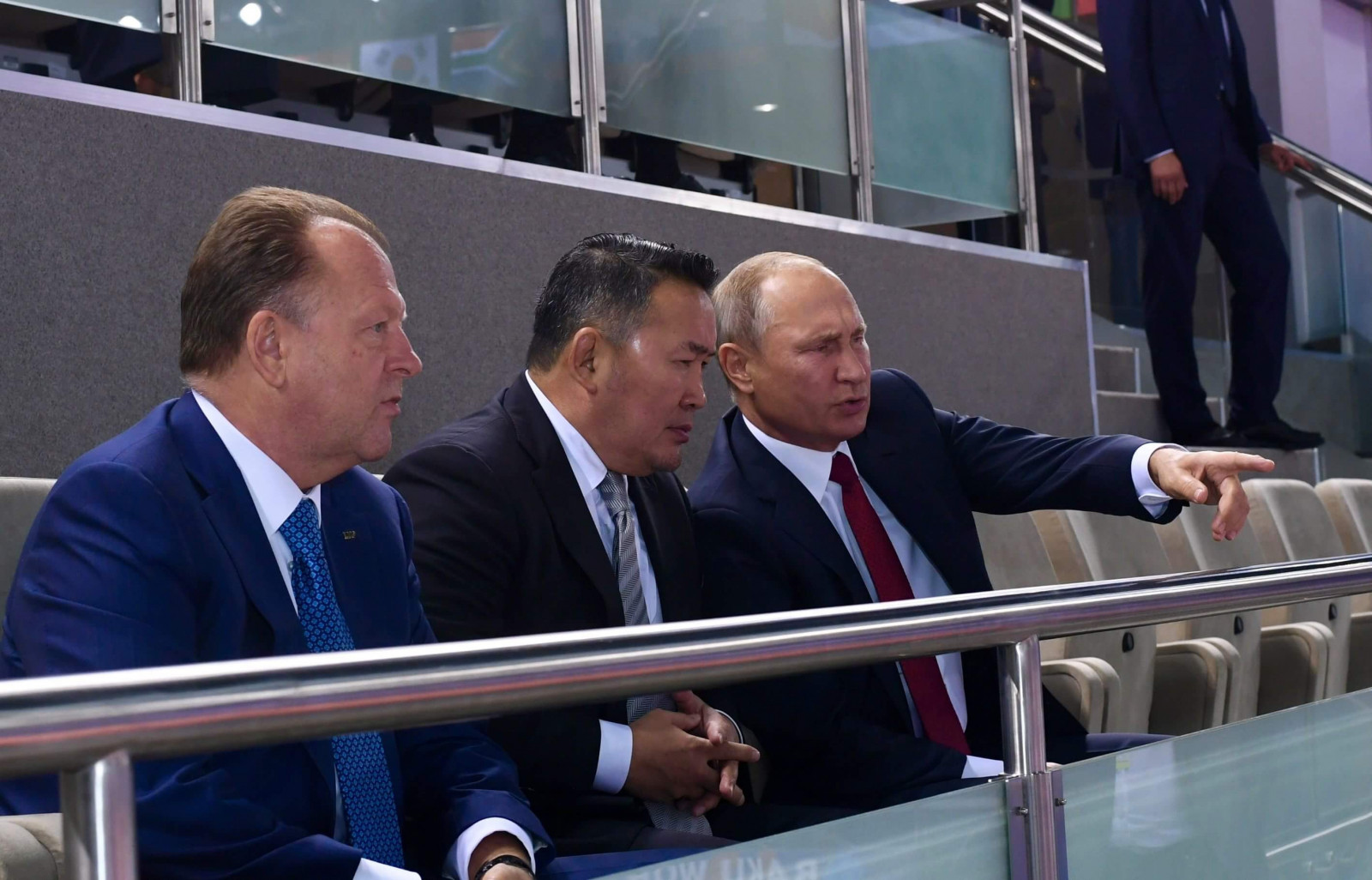 Ерөнхийлөгч асан Х.Баттулга, ОХУ-ын Ерөнхийлөгч В.В.Путин нар хамтдаа Баку хотод Жүдо бөхийн ДАШТ үзэж байв. 2018.09