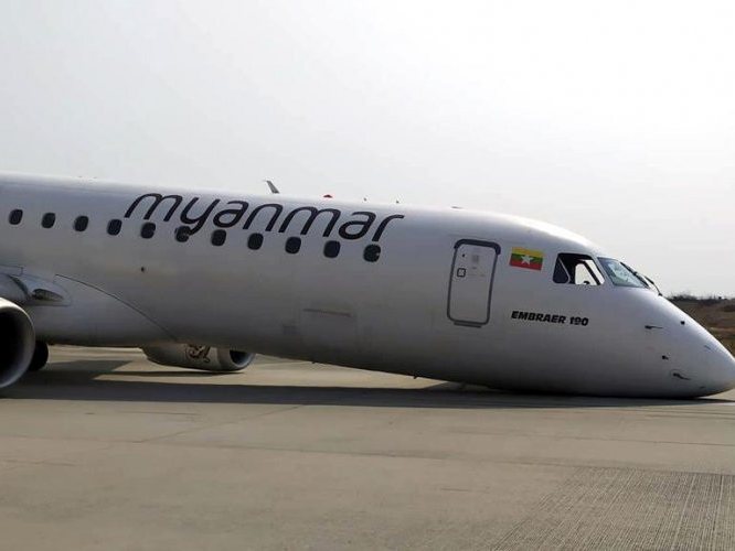 Мьянмарын нисгэгч урд дугуйгүй онгоцыг амжилттай газардуулжээ