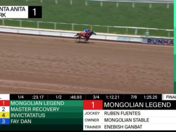 ВИДЕО: "Монголын домог" морь Лос Анжелест болсон уралдаанд  хол тасархай түрүүлжээ