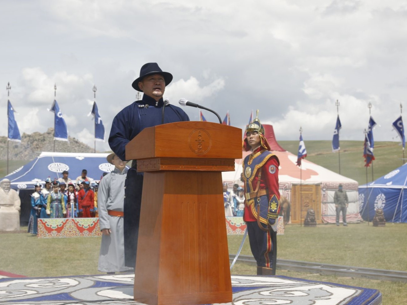 Монгол Улсын Ерөнхийлөгч Х.Баттулга Үндэсний их баяр наадмыг нээж үг хэллээ