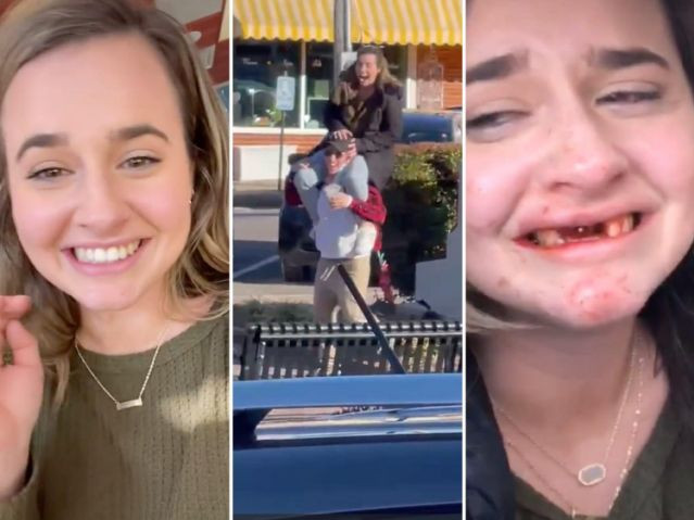 ВИДЕО: “Тикток” бичлэг хийх үедээ мимоза коктейль уусан эмэгтэйн урд шүд нь унажээ
