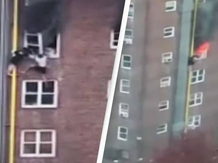 ВИДЕО: Дөрвөн давхрын өндрөөс амь тэмцэн зүүгдэж буй охидын бичлэг нийтэд цацагджээ