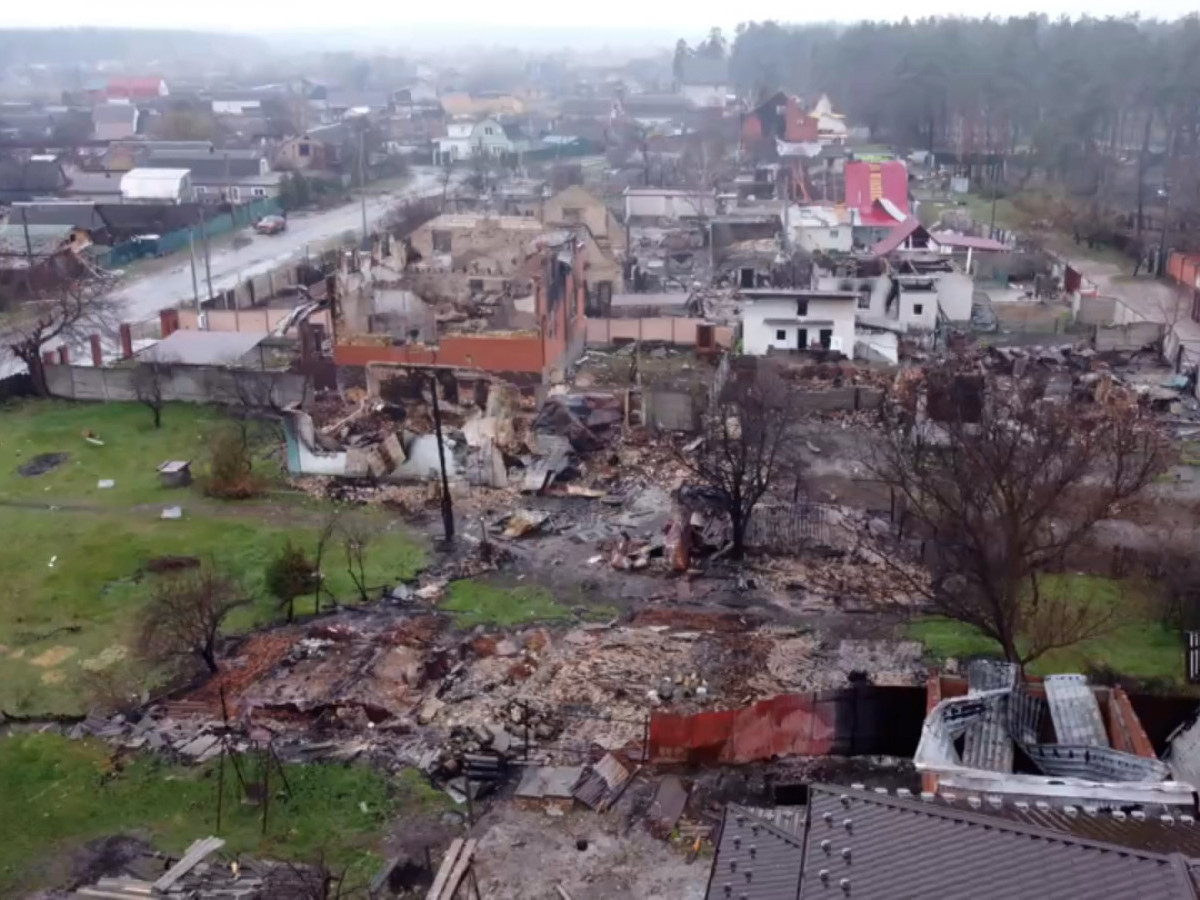 ВИДЕО: Украины Мосчун тосгоны сүйрлийг харуулсан дроны бичлэгийг харуулжээ
