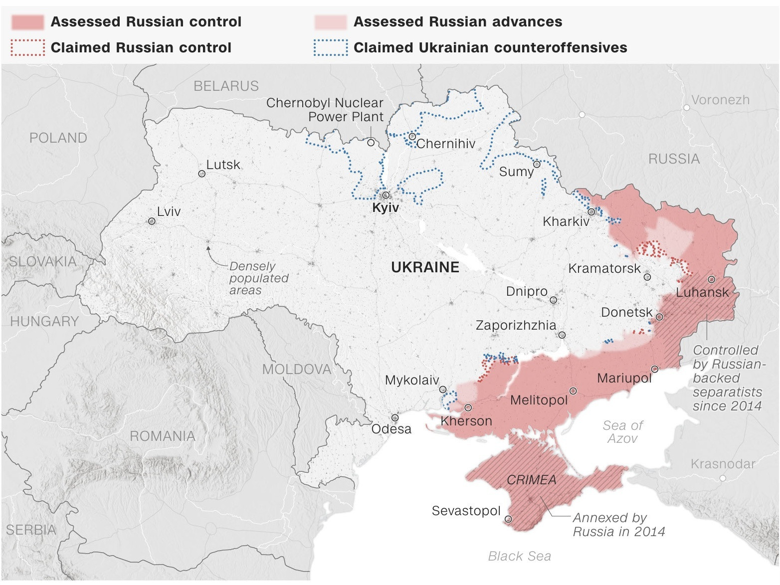 Оросын арми өмнөд болон зүүн хэсэгт довтолгоогоо эрчимжүүлж байгаа ч Украины хатуу эсэргүүцэлтэй тулгарч байна гэжээ