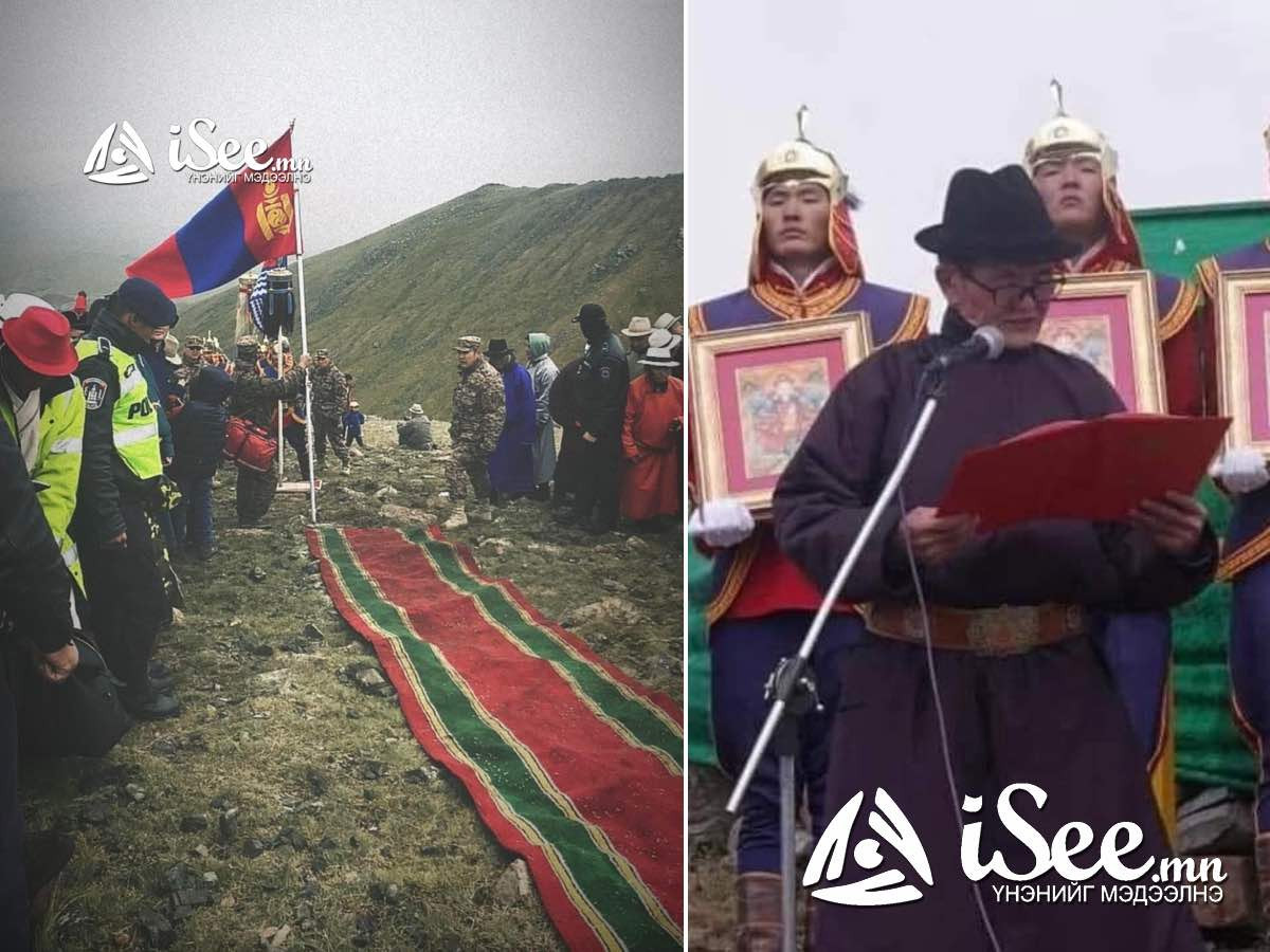 ФОТО: Увс аймгийн Хан Хөхийг тахихад  уул дээр "улаан хивс" дэлгэж өгчээ