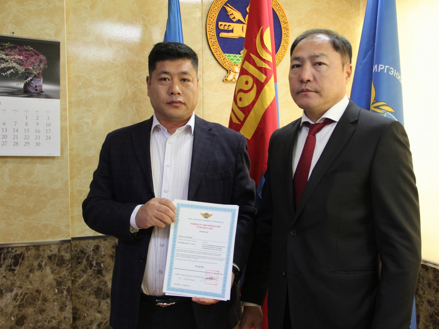 БНХАУ-ын “SF AIRLINES” компанид Монгол Улсад үйл ажиллагаа явуулах эрх олгожээ