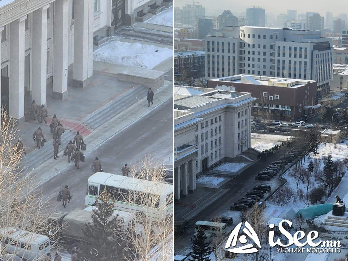 ФОТО: Төрийн ордон орчмын хамгаалалтад хүч нэмэгдүүлж байна