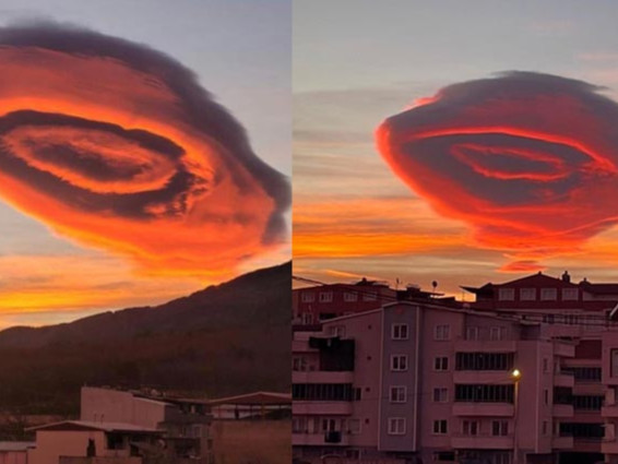 ВИДЕО: Туркийн Бурса хотын тэнгэрт үл мэдэгдэх нисдэг биеттэй төстэй ховор үүлний тогтоц үзэгджээ