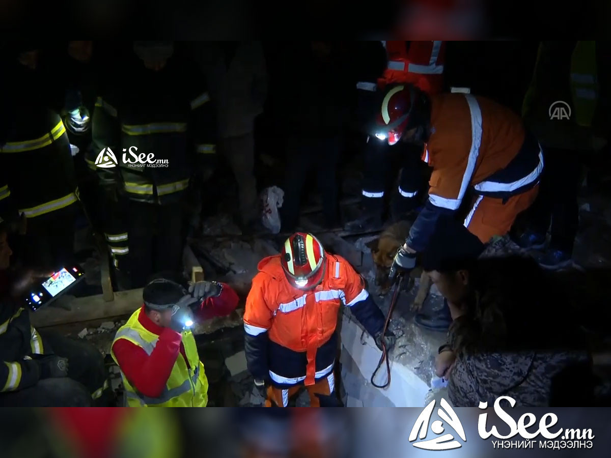 ВИДЕО: Туркийн телевиз газар хөдлөлтийн голомтод ажиллаж буй Монголын аврах баг, эрэлч нохдыг онцолжээ