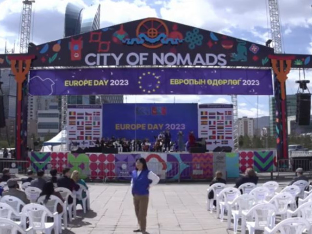 ВИДЕО: Сүхбаатарын талбайд "Европын өдөрлөг” болж байна