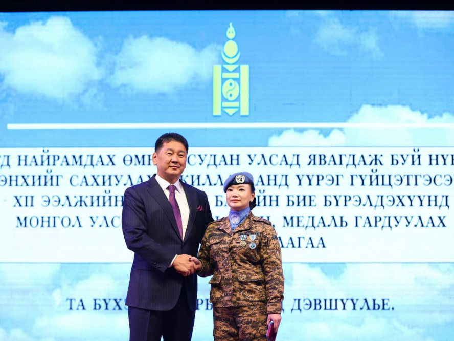 Өмнөд Суданд энхийг сахиулах ажиллагаанд оролцсон дайчдыг төрийн одон, медалиар шагнав