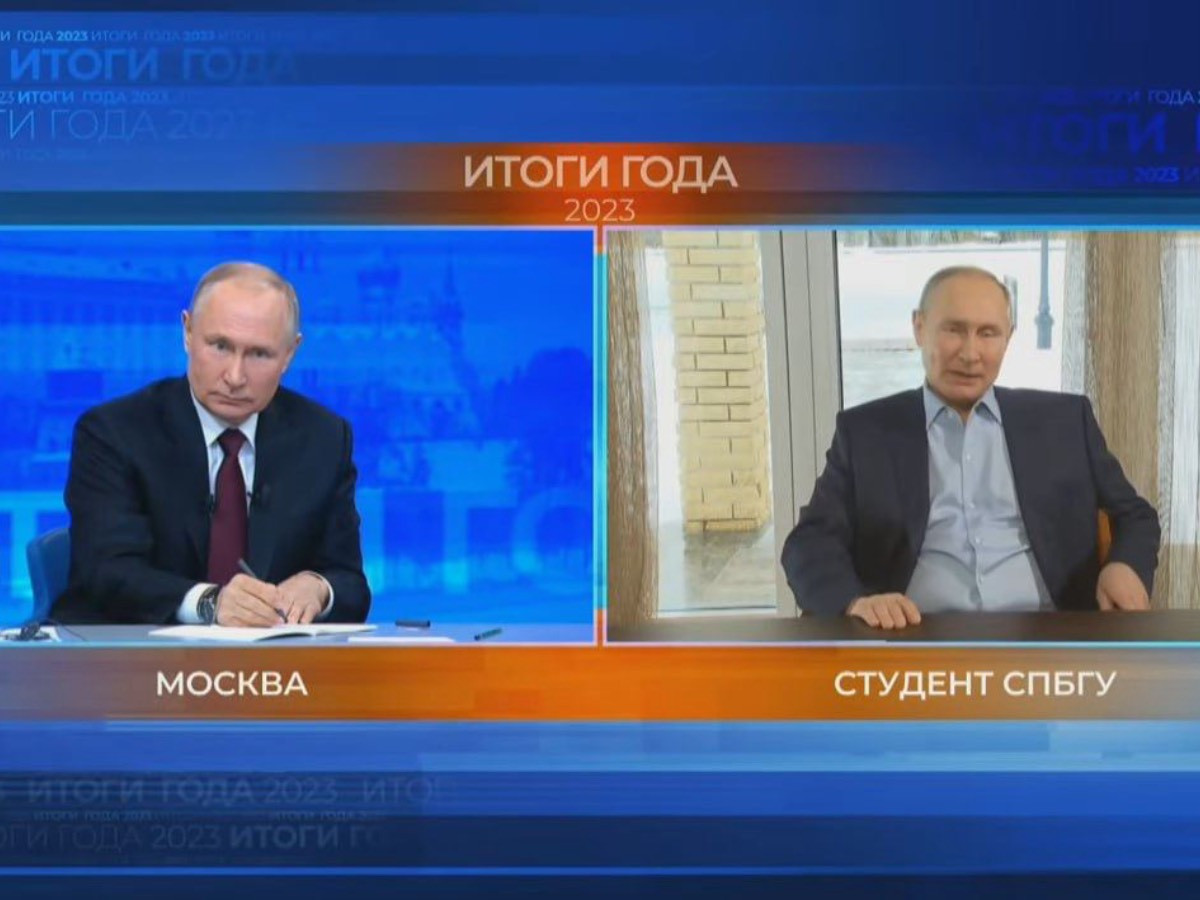 ВИДЕО: В.Путин шууд нэвтрүүлгийн үеэр өөрийн давхар дүртэйгээ ярилцжээ