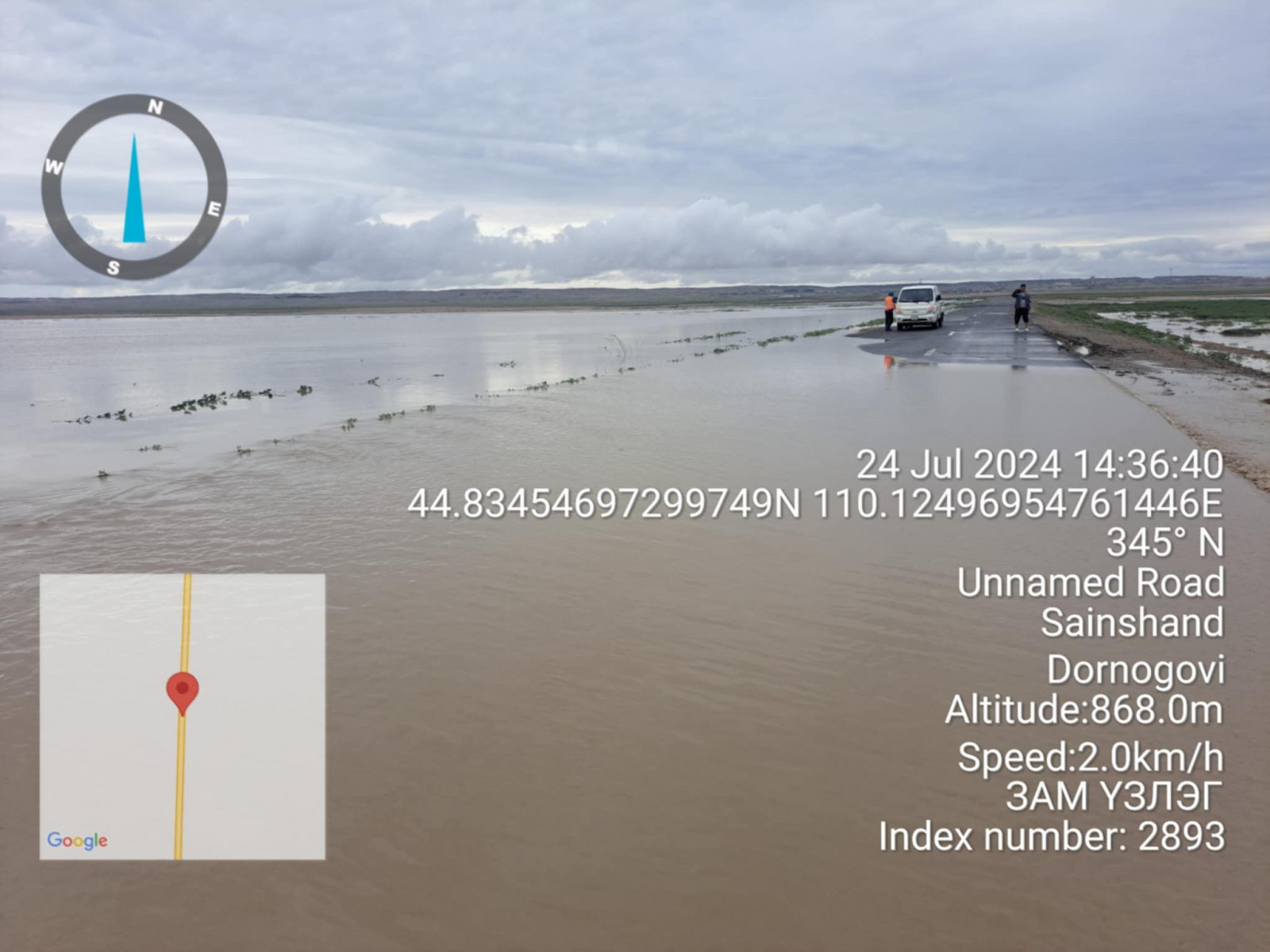 Чойр-Сайншанд чиглэлийн 449-450 дахь километрт автозам эвдэрсэн тул зорчихгүй байхыг анхаарууллаа