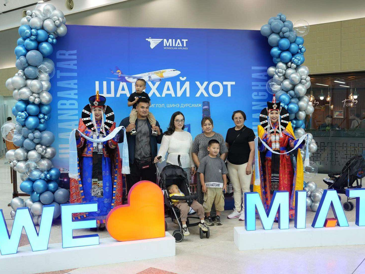 МИАТ ТӨХК Шанхай чиглэлийн нислэгээ нээлээ 