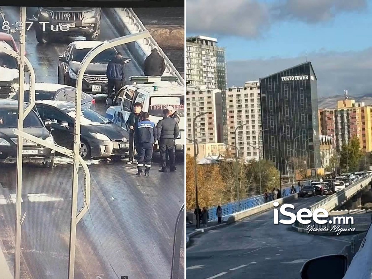 СЭРЭМЖЛҮҮЛЭГ: Анхны цас орж, халтиргаа гулгаа үүссэний  улмаас зам тээврийн долоон осол бүртгэгдээд байна